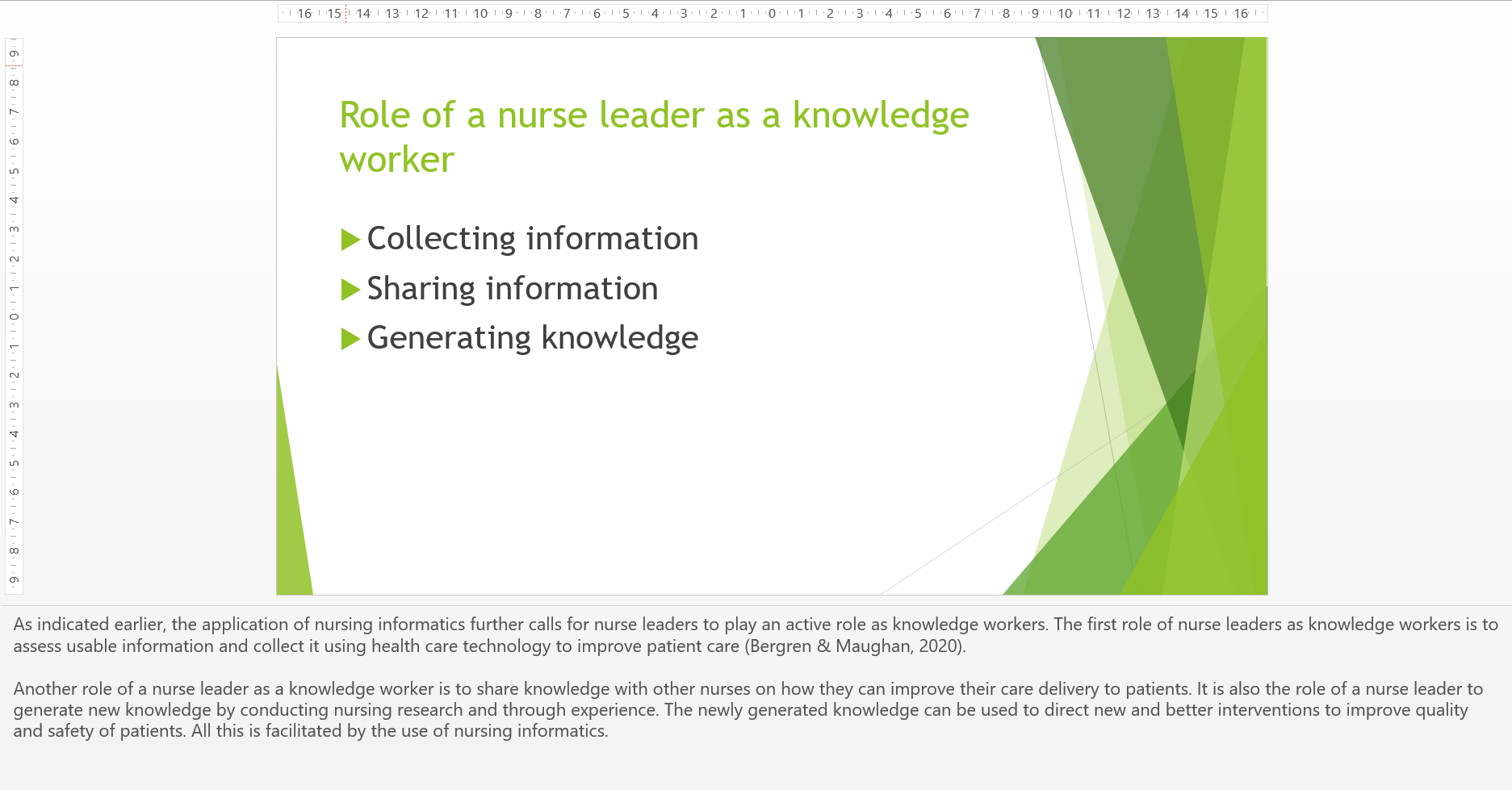 Explain the concept of a knowledge worker. Define and explain nursing informatics and highlight the role of a nurse leader
