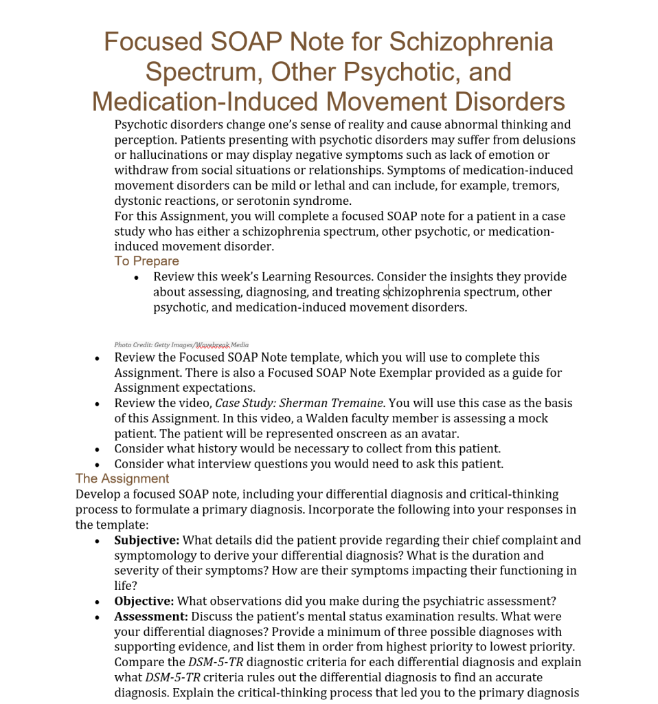 Review the video Case Study Sherman Tremaine. You will use this case as the basis of this Assignment.